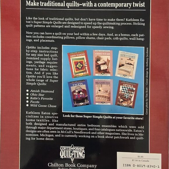 Super Simple Quilts #6 Optika By Kathleen Eaton Contemporary Quilting Softcover - Picture 11 of 16